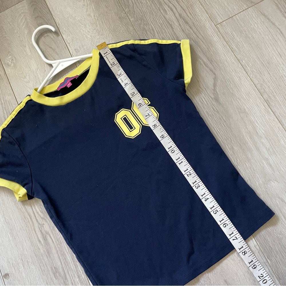 Edikted Blokecore Tshirt kassidy contrast womens Navy Blue xsmall sporty casual - Picture 6 of 6